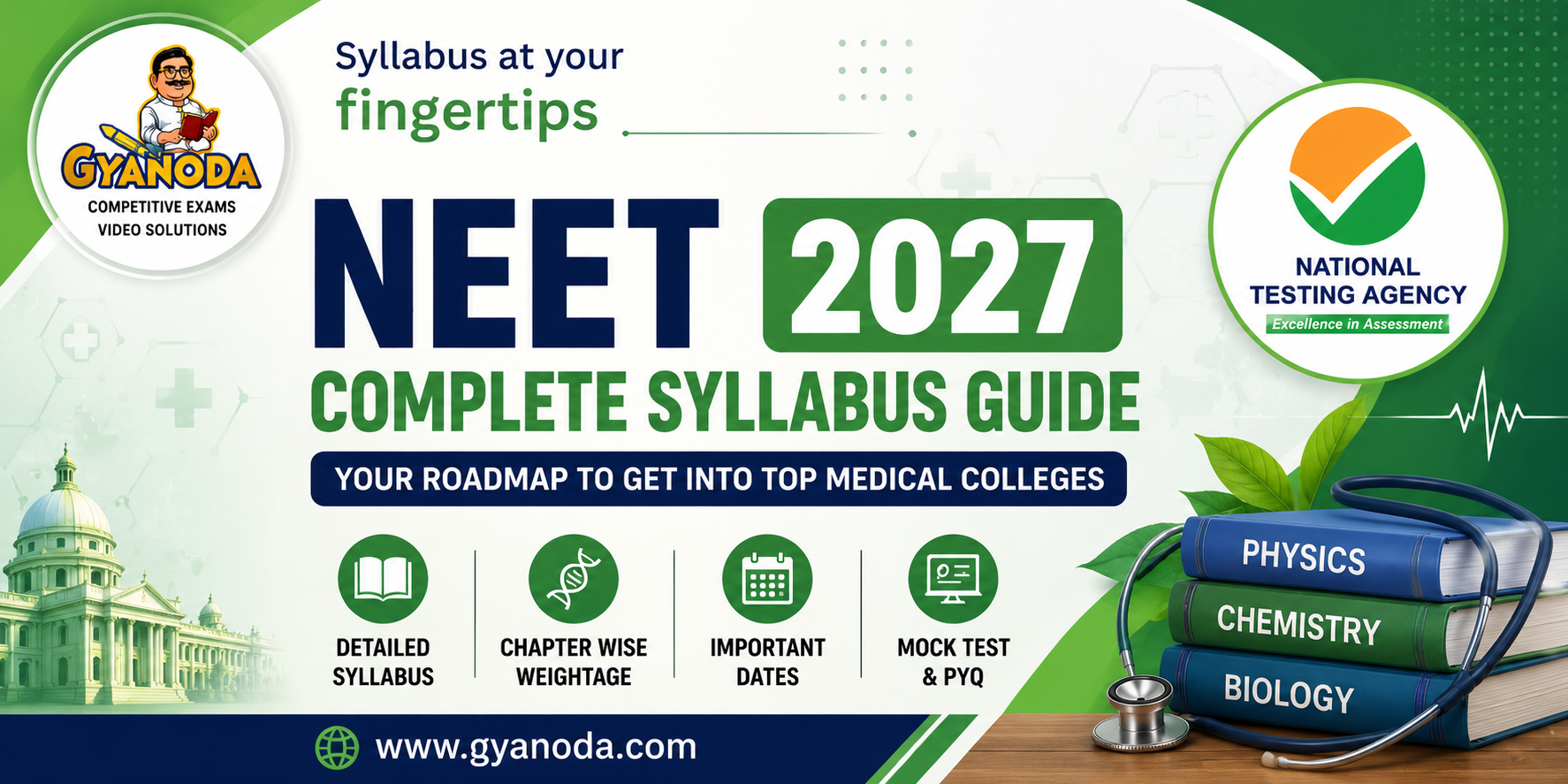 NEET 2027 Syllabus — Physics, Chemistry & Biology